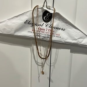 gold jewelry layered necklace